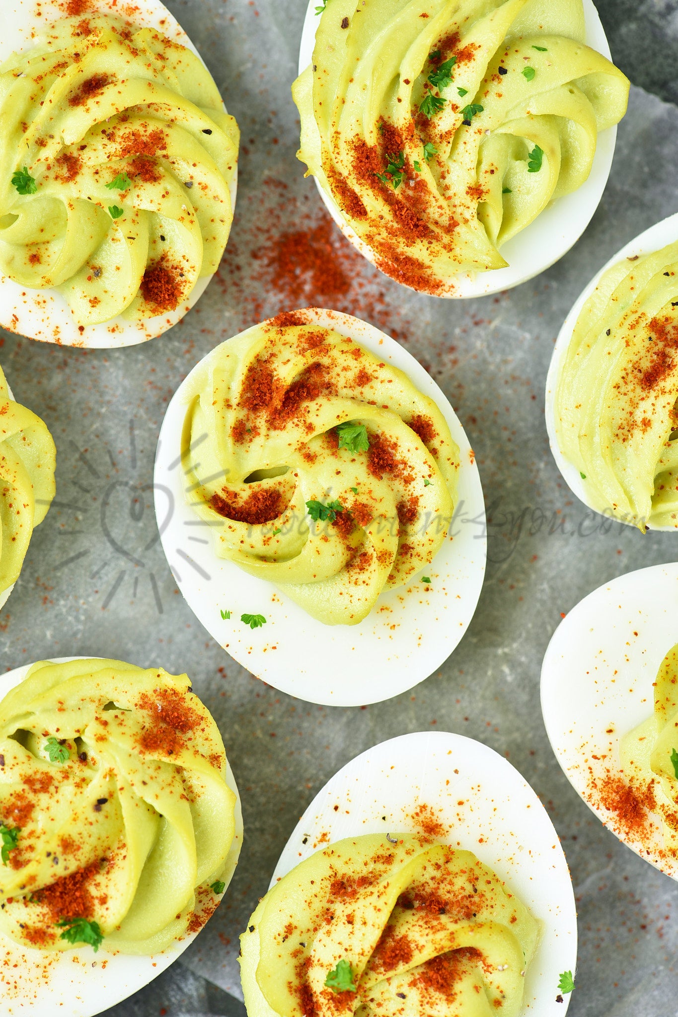 Avocado Deviled Eggs - Set 5 of 5