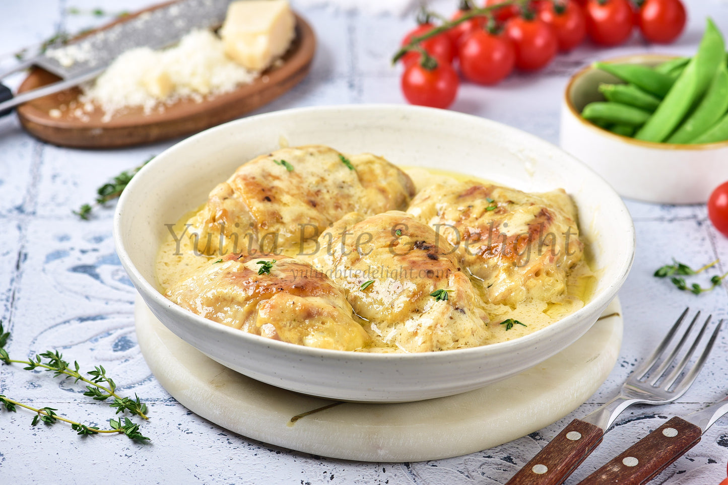 Creamy Parmesan Chicken Thighs
