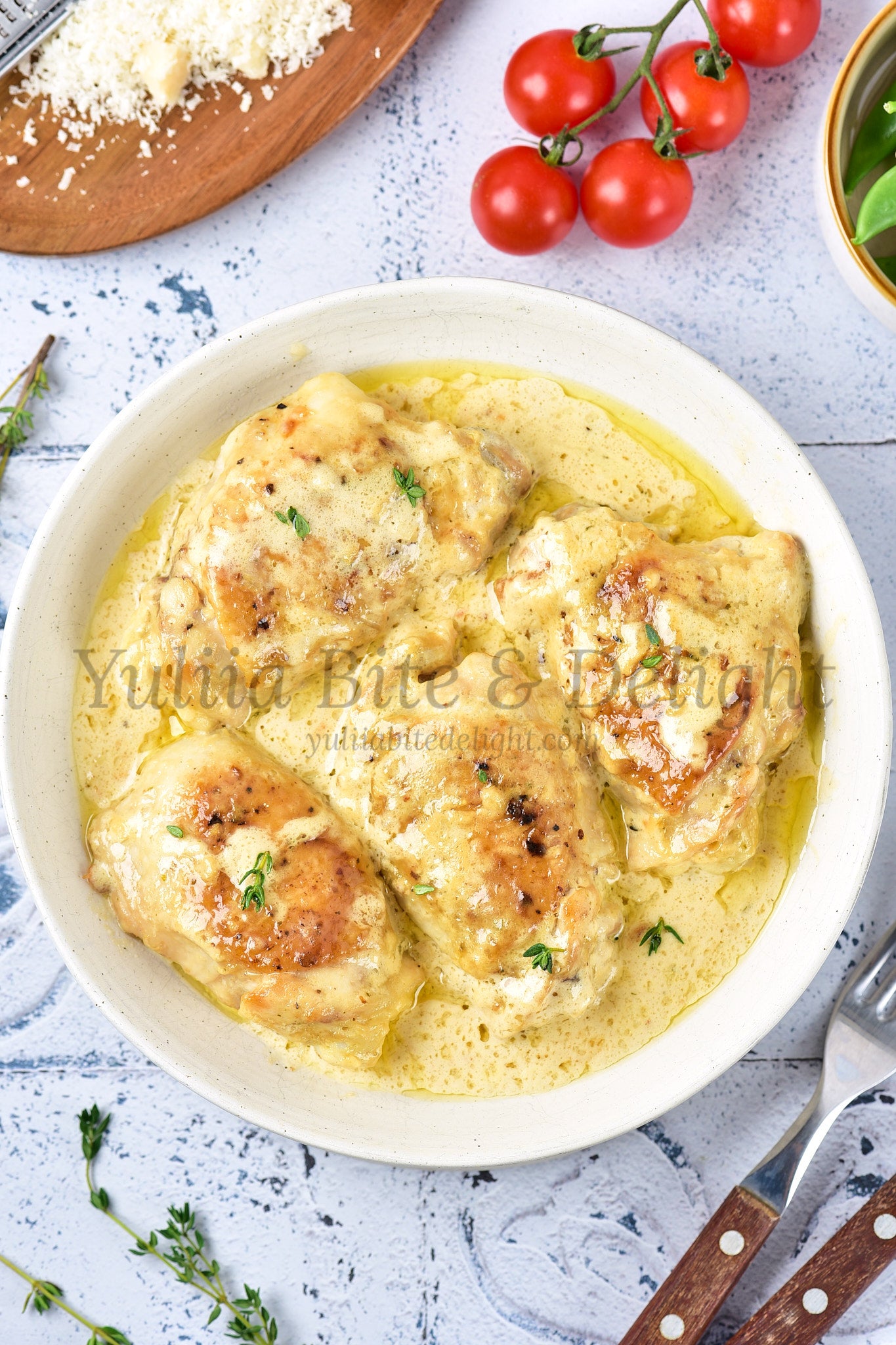 Creamy Parmesan Chicken Thighs