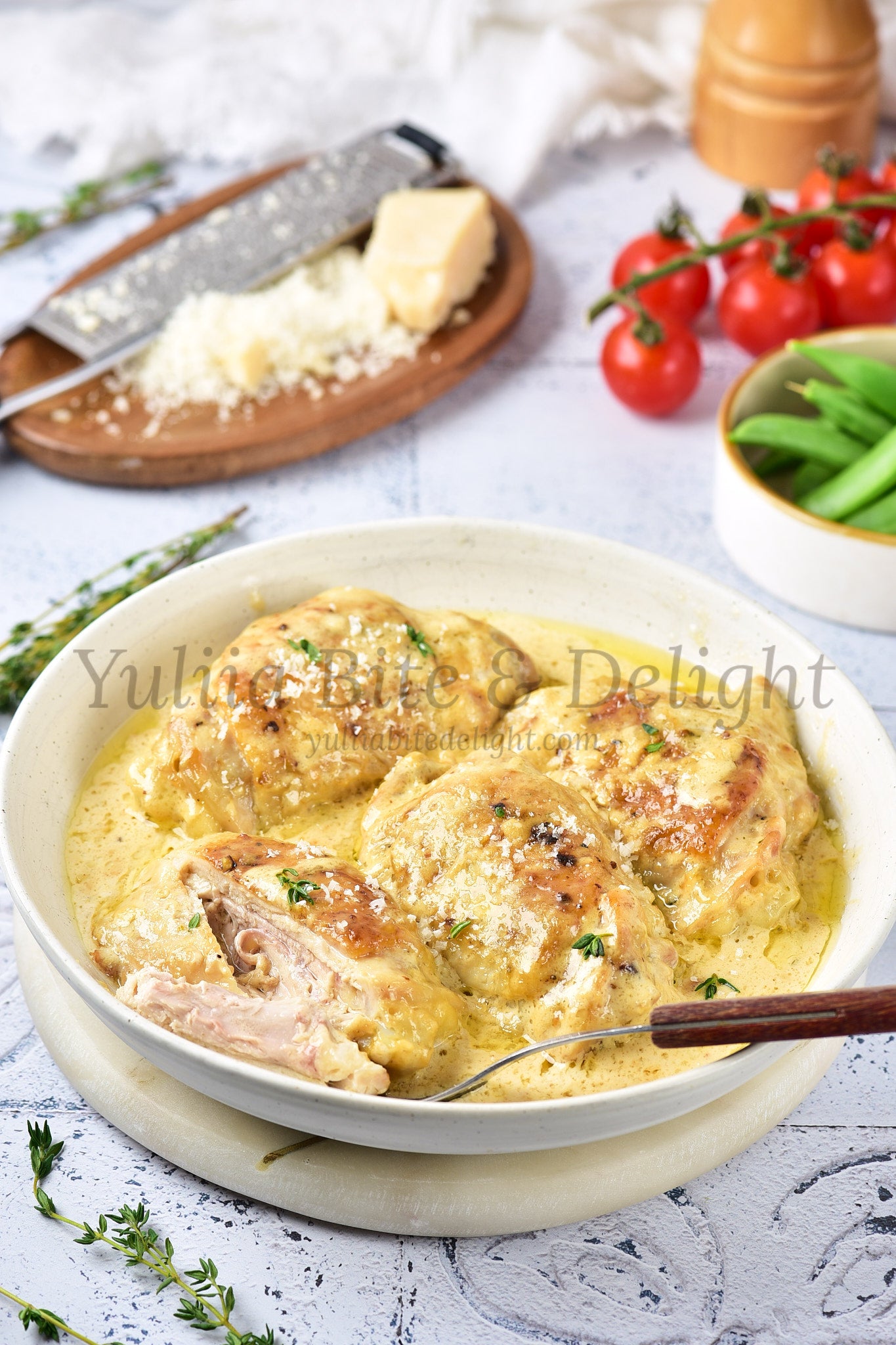 Creamy Parmesan Chicken Thighs
