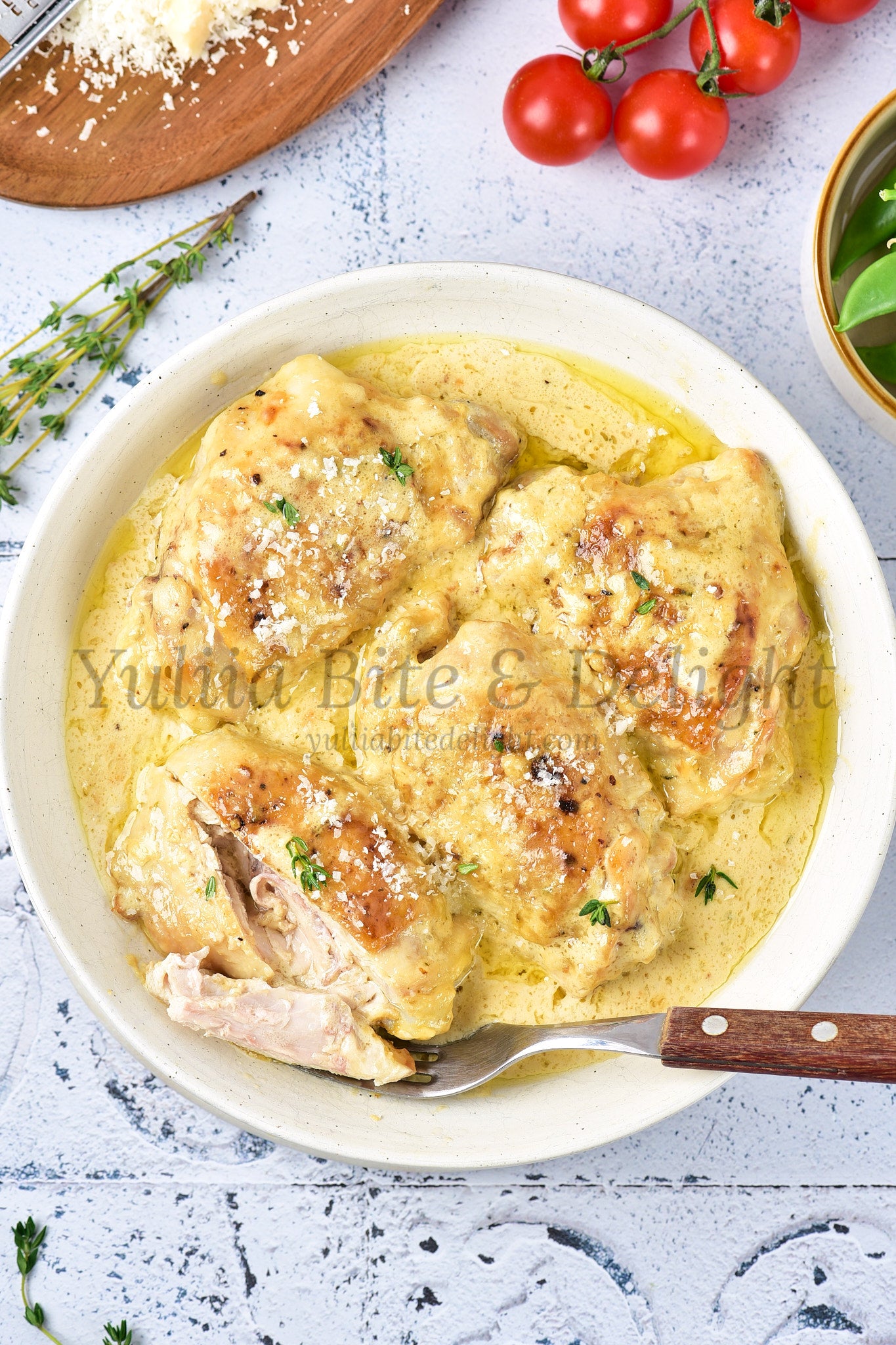 Creamy Parmesan Chicken Thighs