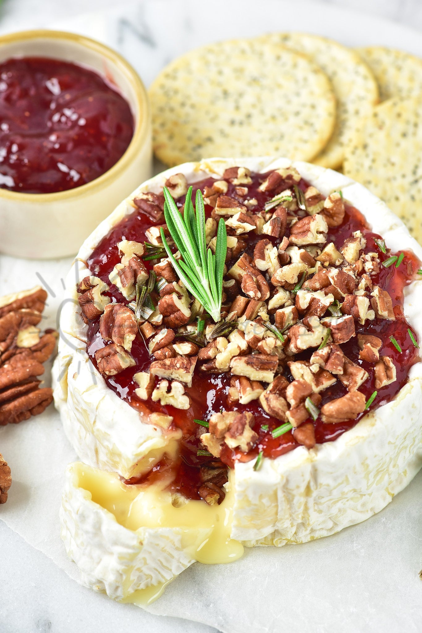 Baked brie with jam - Set 1 of 5