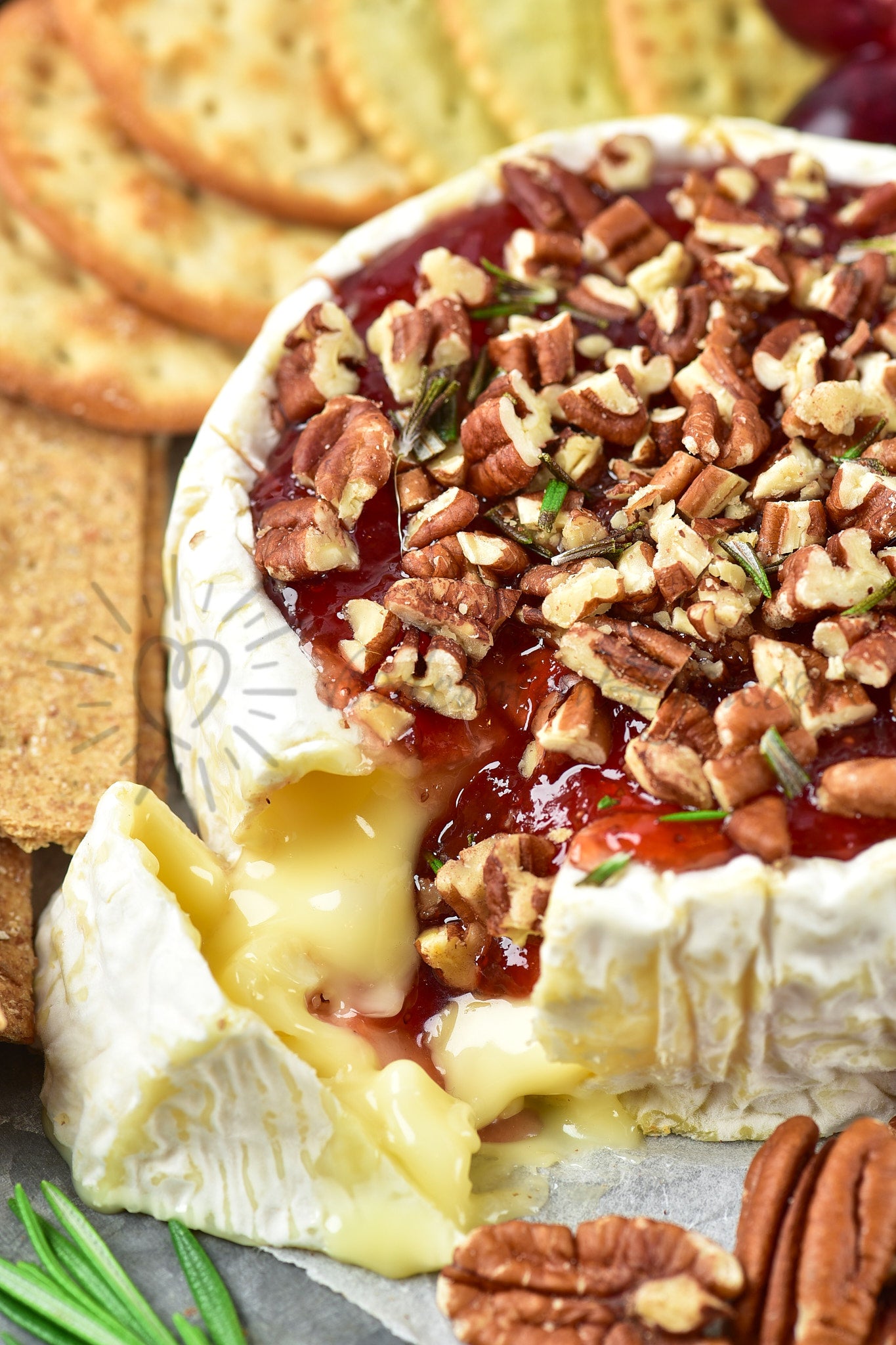 Baked brie with jam - Set 3 of 5