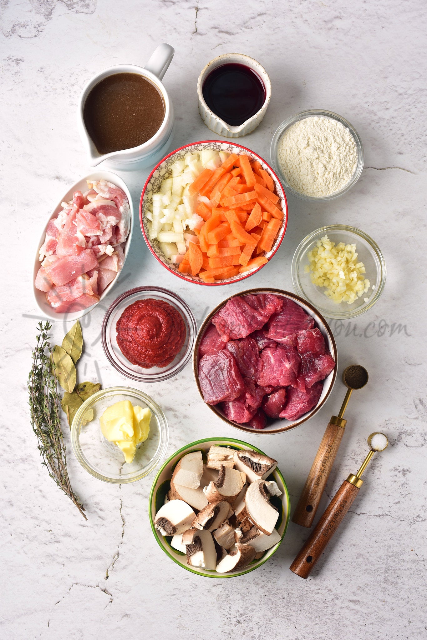 Beef Bourguignon - Set 4 of 5