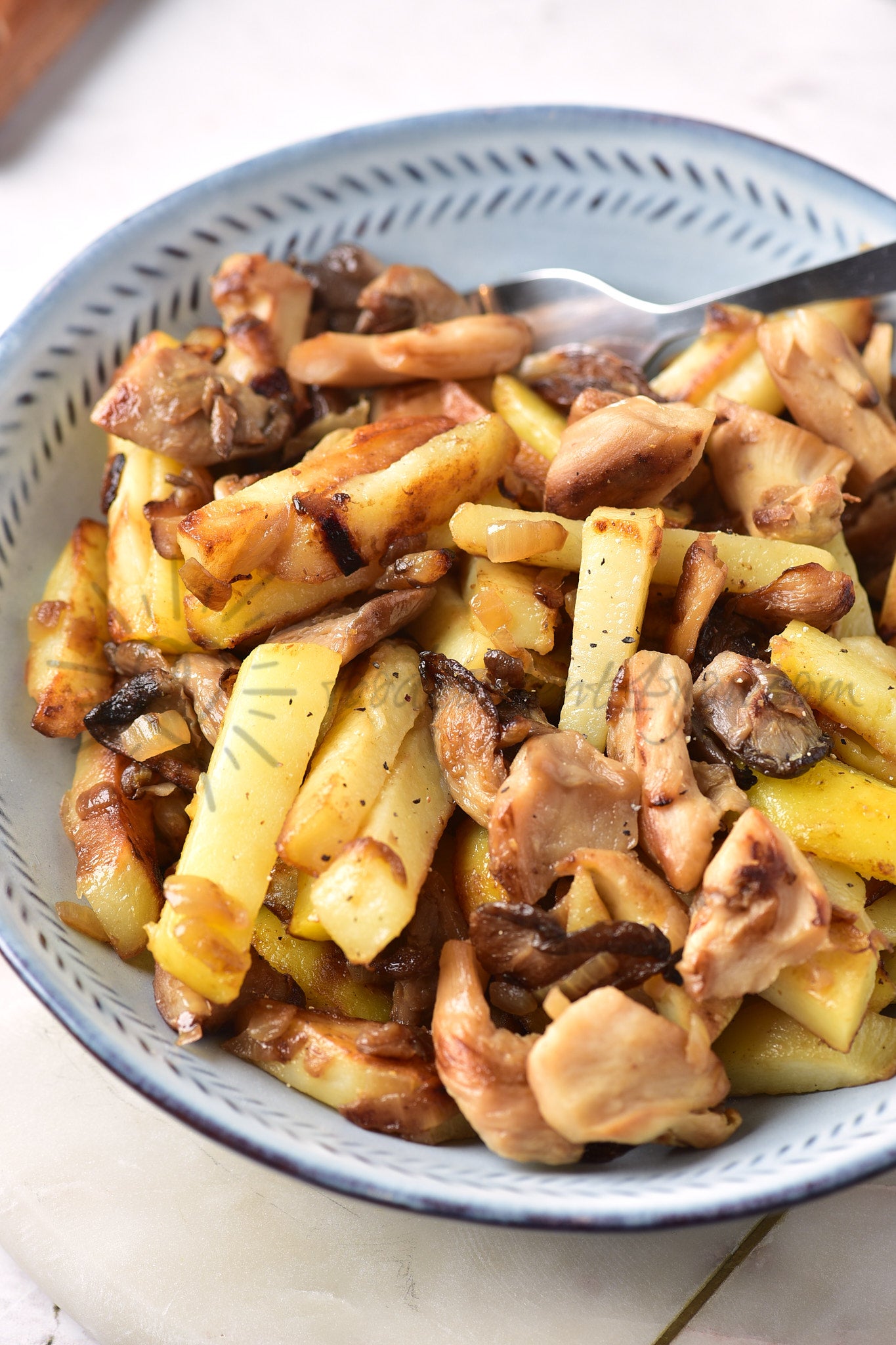 Pan-Fried Potatoes with Mushrooms - Set 2 of 5