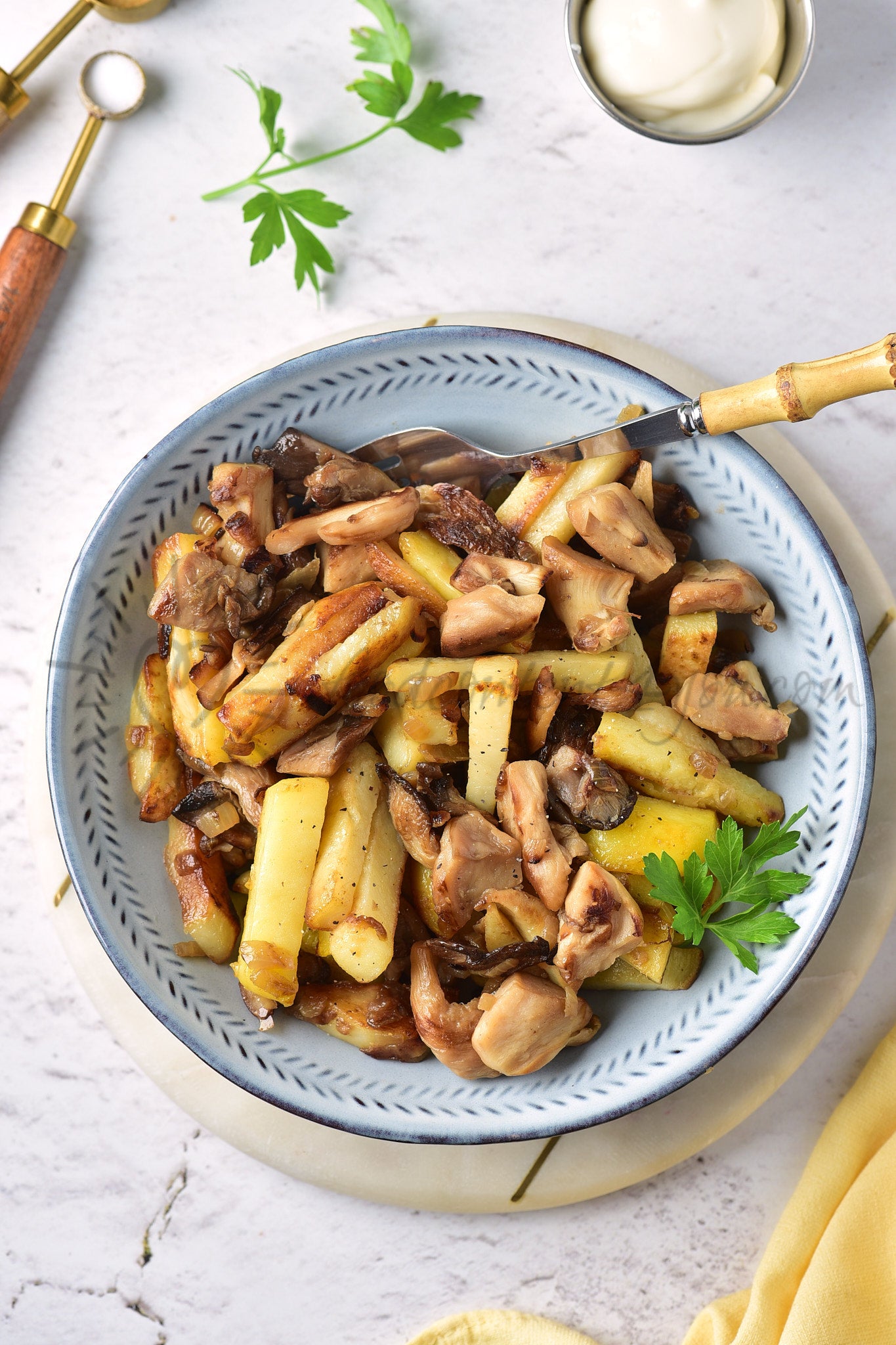 Pan-Fried Potatoes with Mushrooms - Set 2 of 5