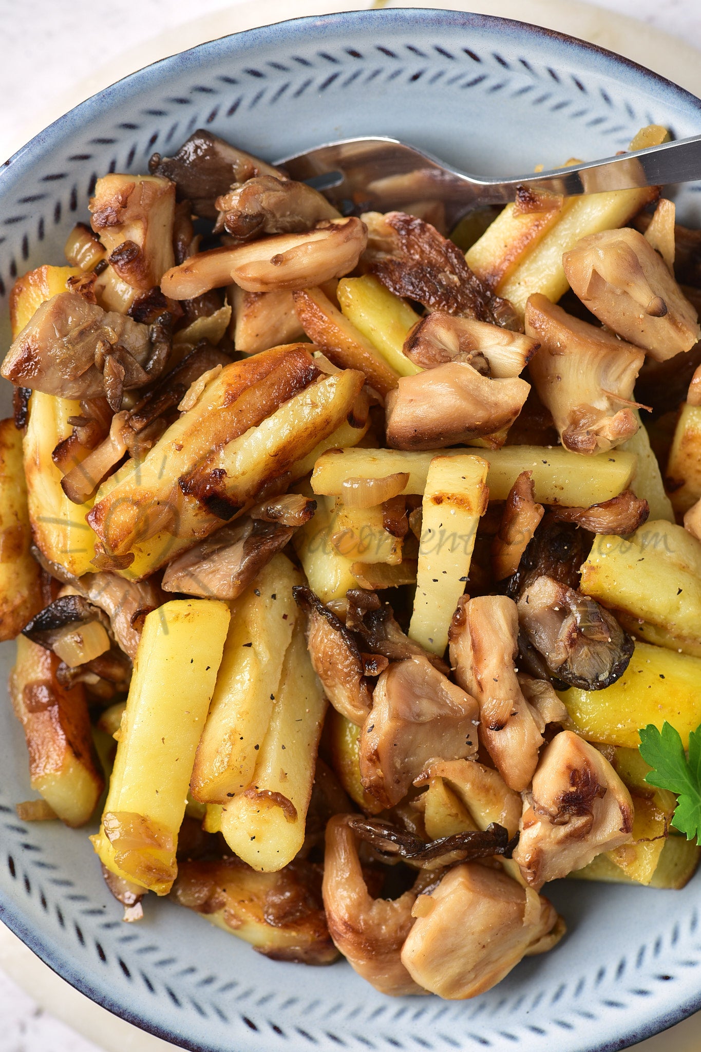 Pan-Fried Potatoes with Mushrooms - Set 2 of 5