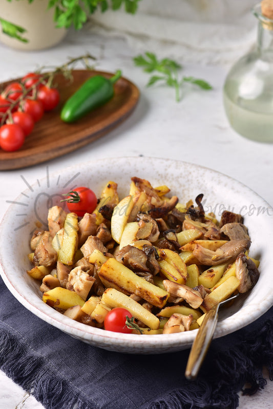 Pan-Fried Potatoes with Mushrooms - Set 3 of 5