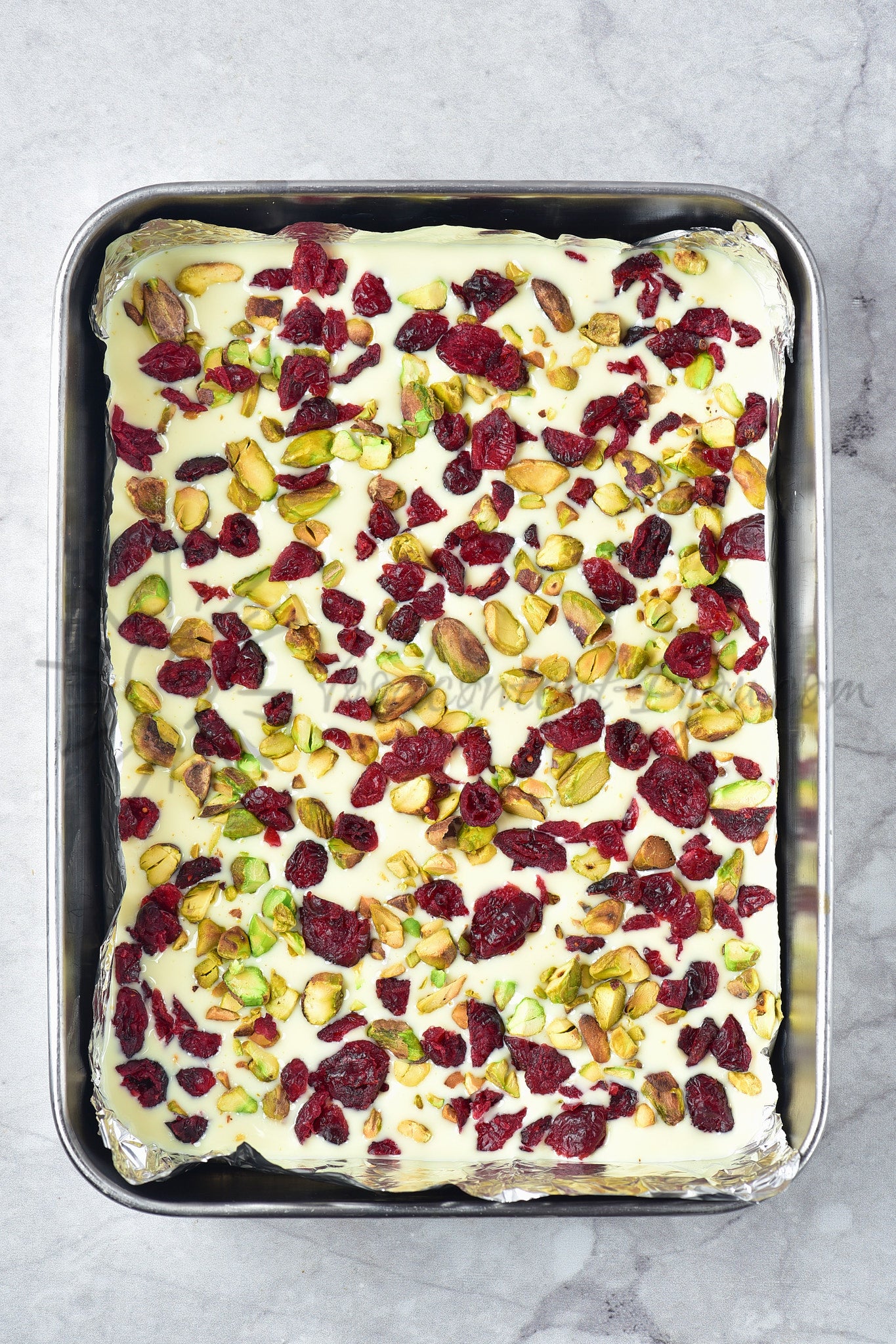 White Chocolate Bark with Cranberry and Pistachio - Set 3 of 5
