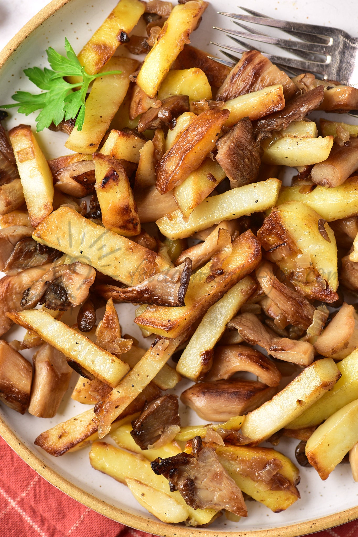 Pan-Fried Potatoes with Mushrooms - Set 5 of 5