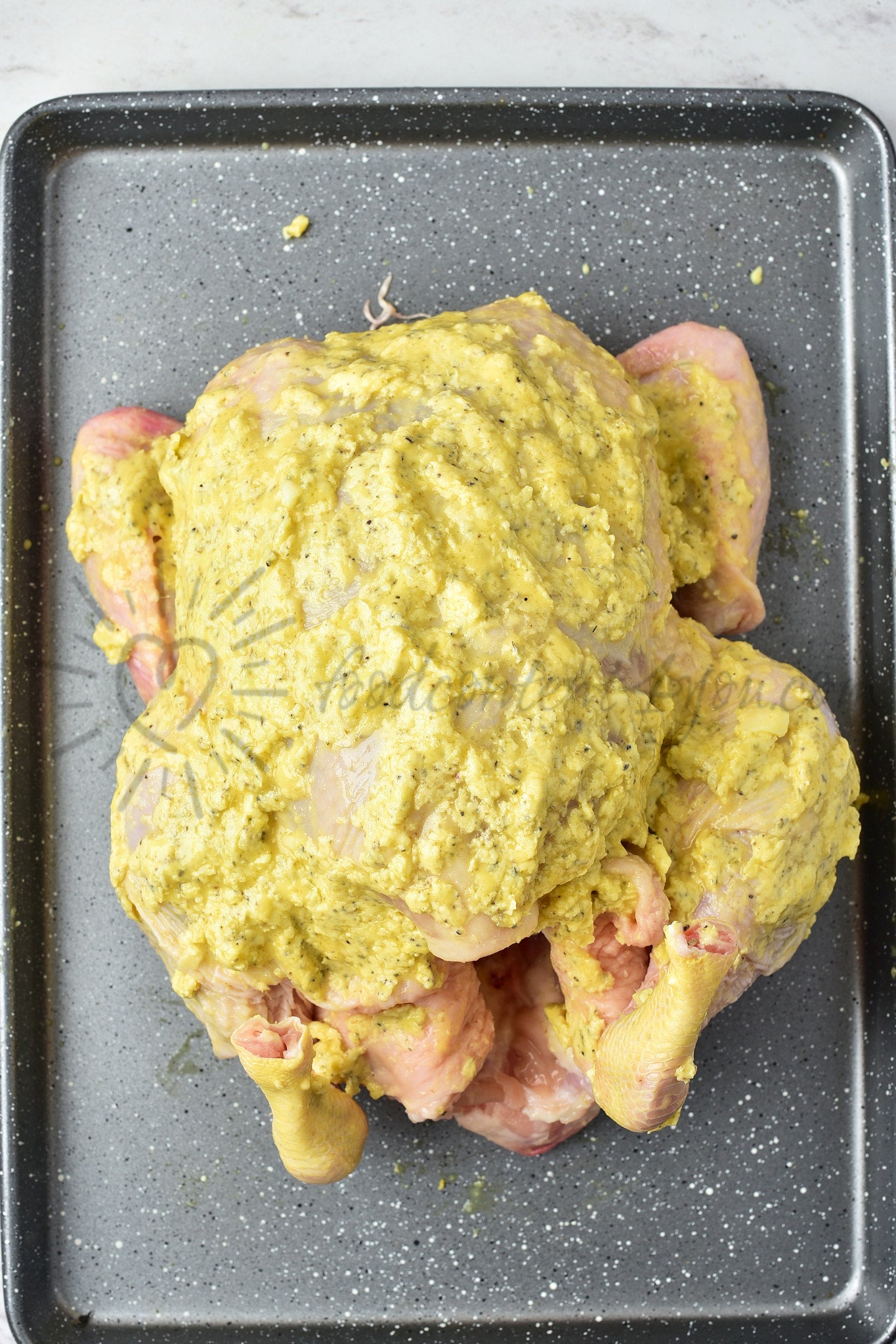 Christmas Roasted Chicken with orange and cranberries