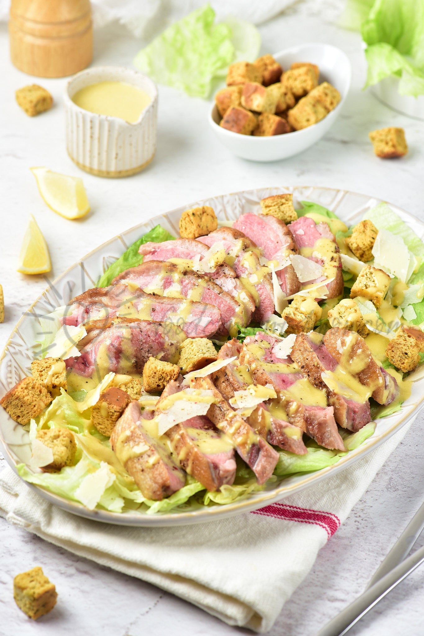 Duck Caesar Salad