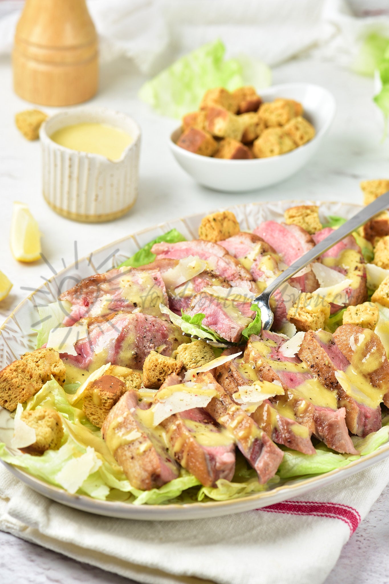 Duck Caesar Salad