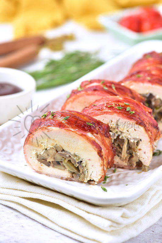 Bacon Mushroom Chicken Roulade