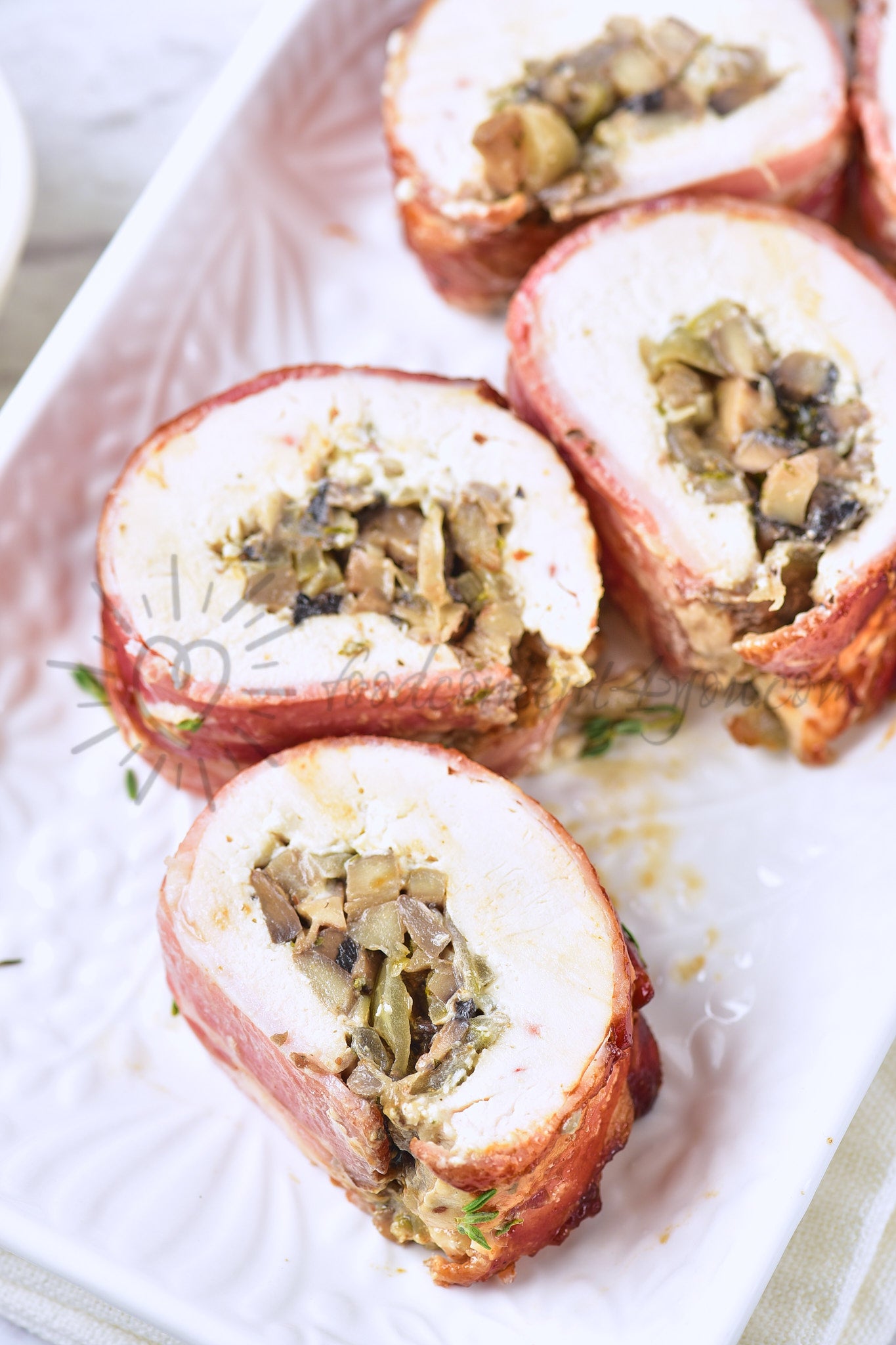 Bacon Mushroom Chicken Roulade