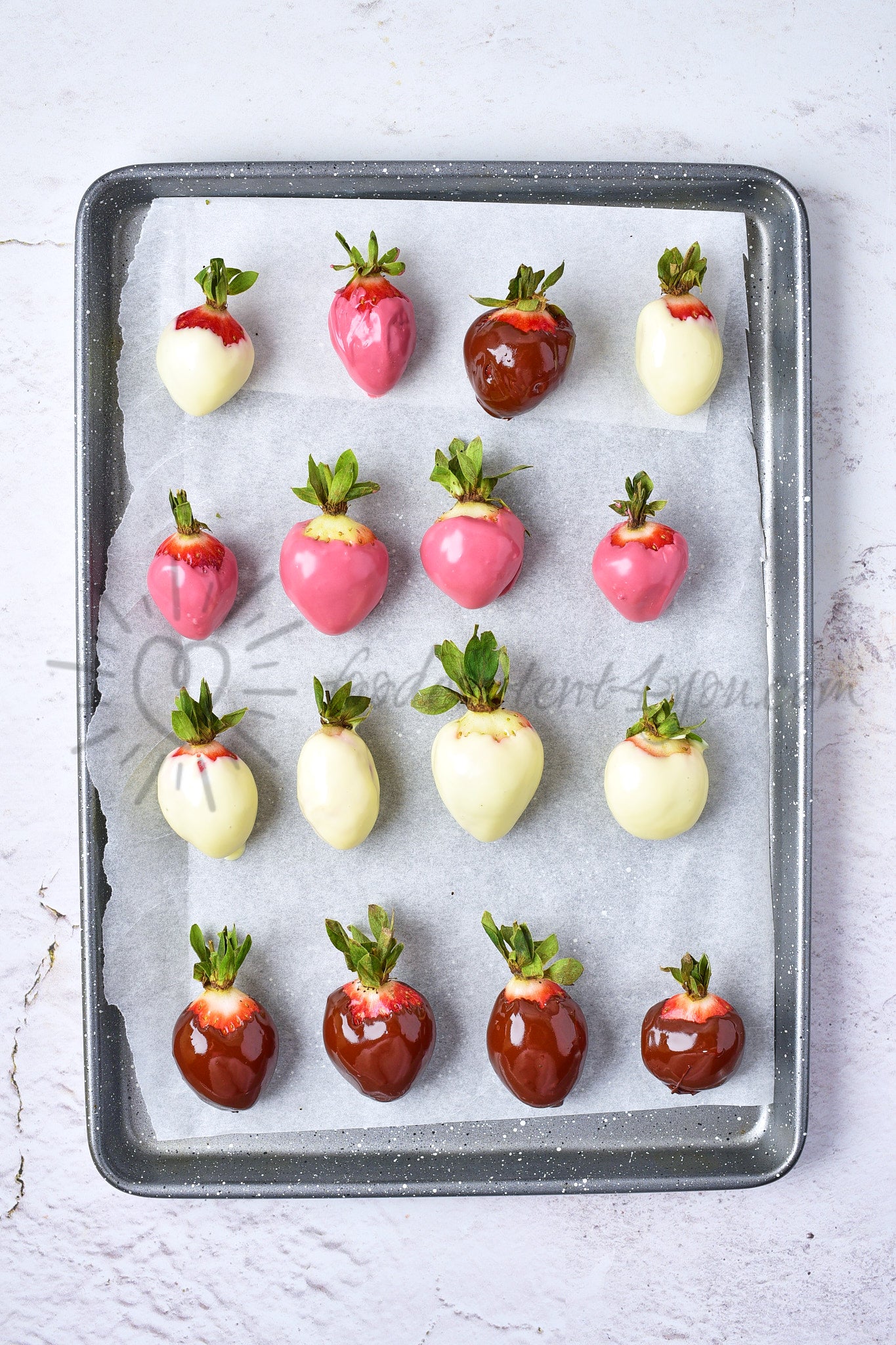 St Valentines Chocolate covered Strawberries - Set 1 of 5