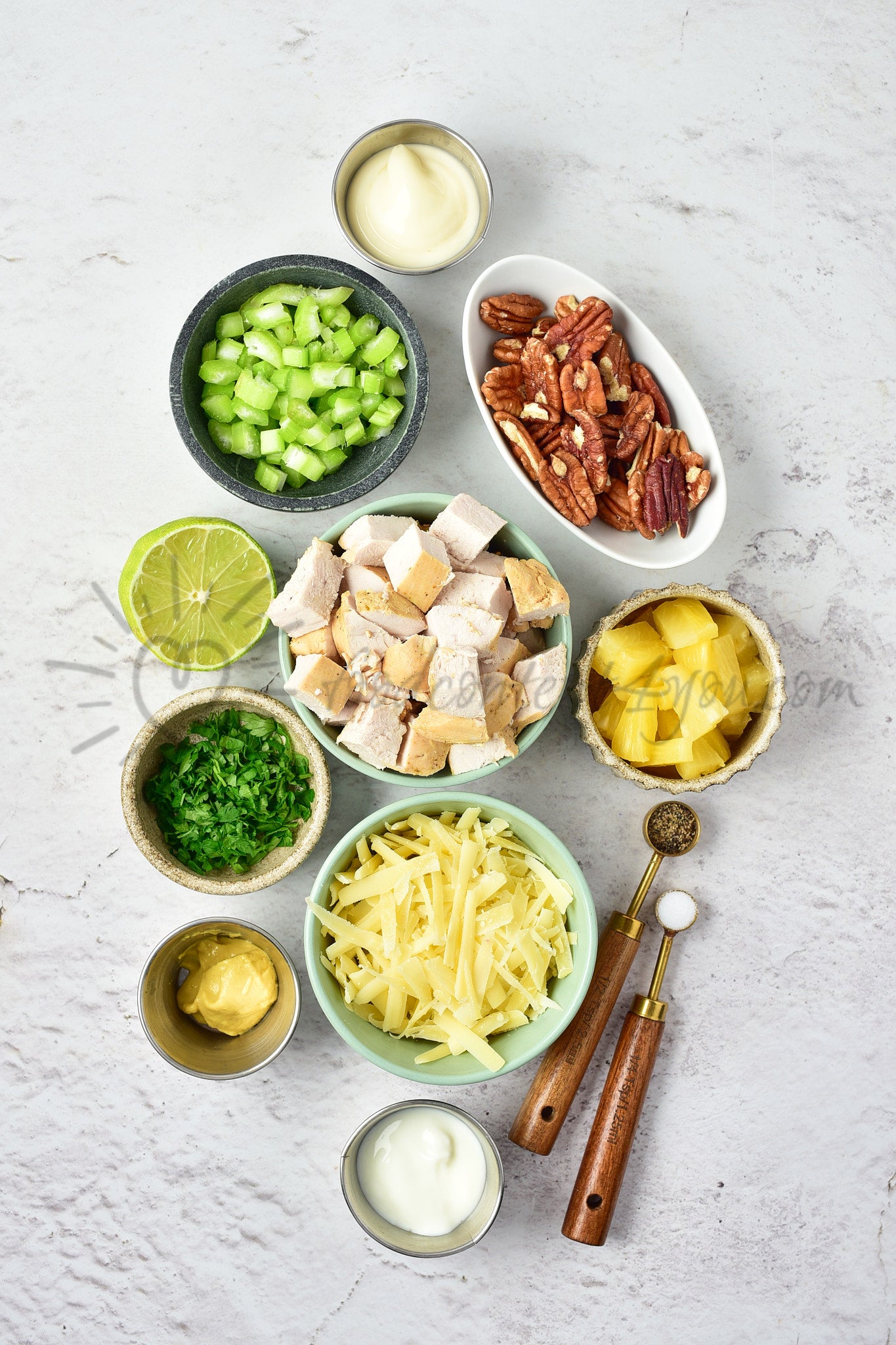 Pineapple Chicken Salad - Set 4 of 5