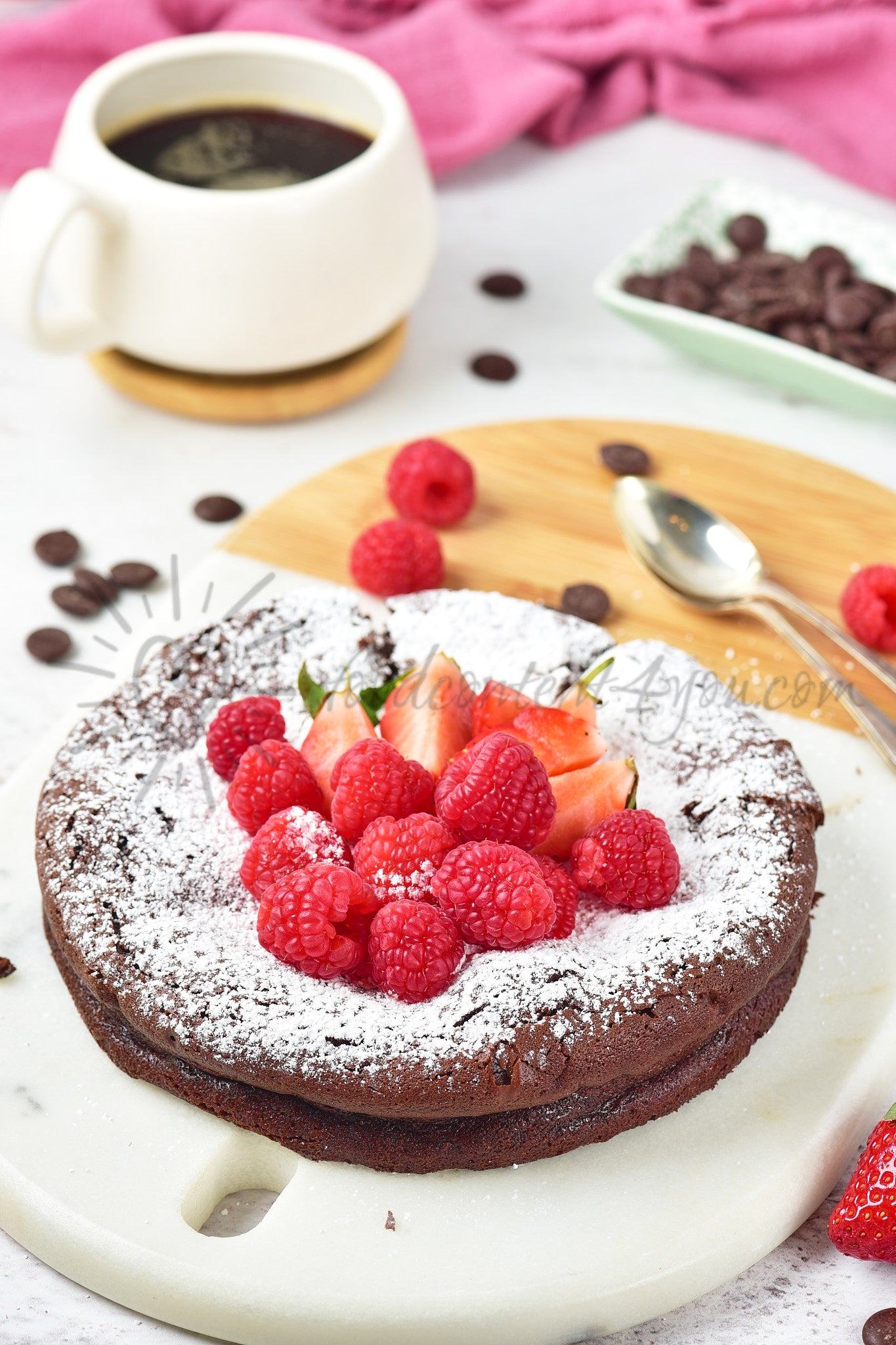 Flourless Chocolate Cake - Set 4 of 5