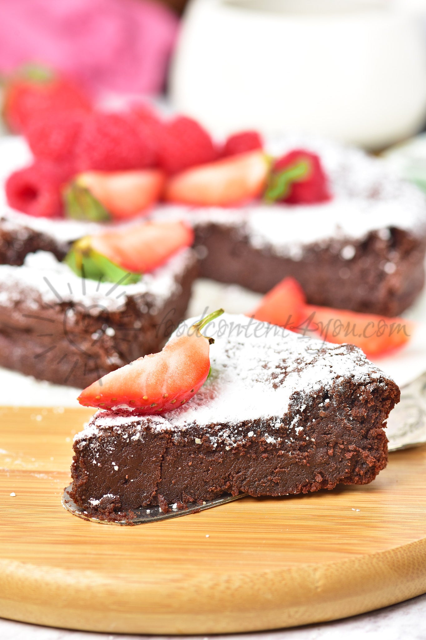 Flourless Chocolate Cake - Set 4 of 5